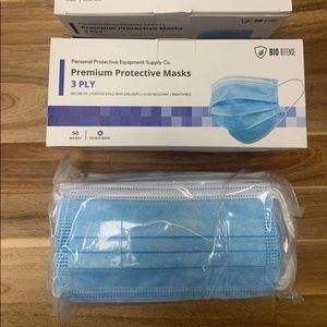 Premium Disposable Face Masks 3-ply 50 Count